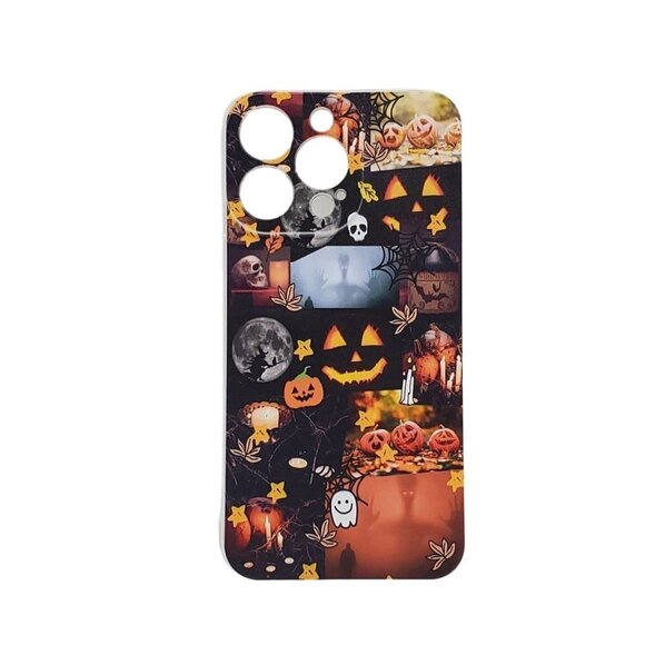 IPhone 13 Pro Skeletons Pumpkins Halloween Phone Case - Picture 1 of 2